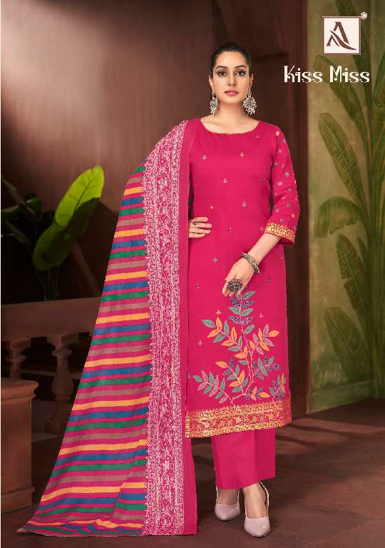 ALOK SUITS KISS MISS WHOLESALE PURE COTTON WITH WORK DRESS MATERIAL