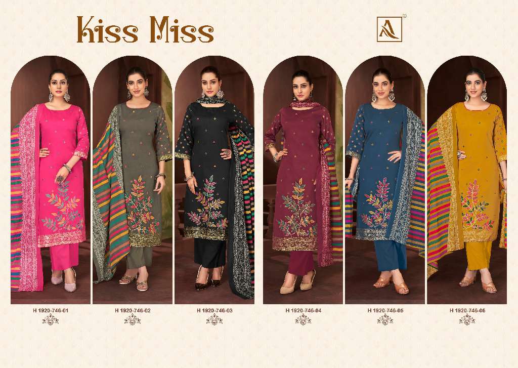 ALOK SUITS KISS MISS WHOLESALE PURE COTTON WITH WORK DRESS MATERIAL