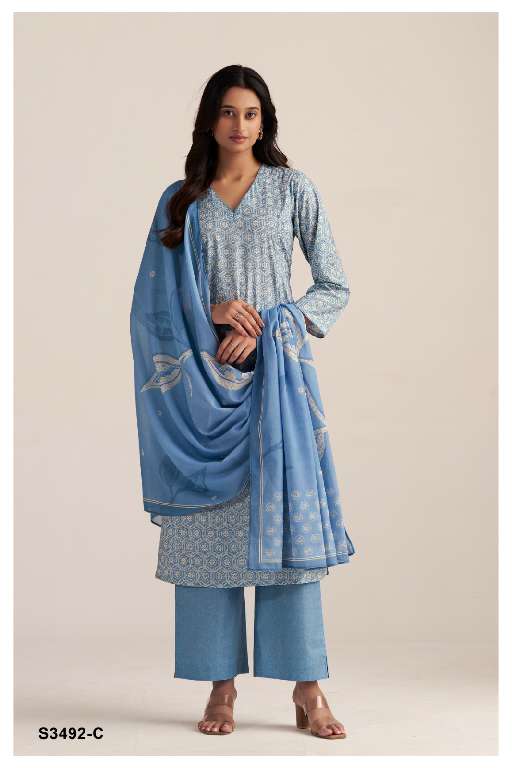 GANGA LENNON S3492 WHOLESALE PREMIUM COTTON PRINTED BEAUTIFUL SUMMER SUITS
