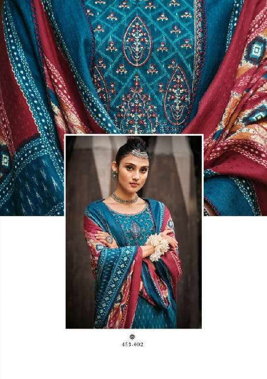ZULFAT DESIGNER AMANDA WHOLESALE PURE WOOL PASHMINA WITH EMBROIDERY WORK SUITS