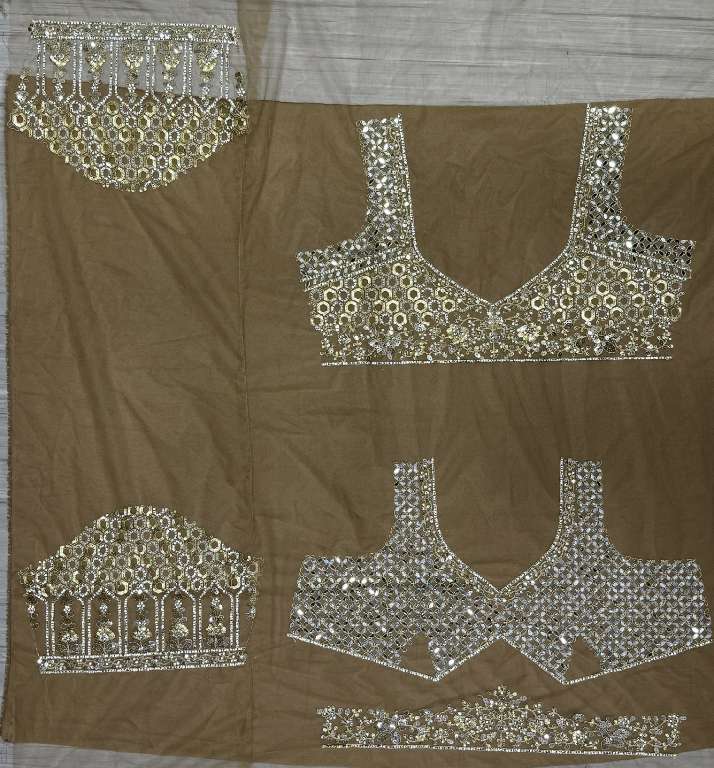 ANJANI ART D.NO 2850 WHOLESALE HEAVY NET DESIGNER LEHENGAS
