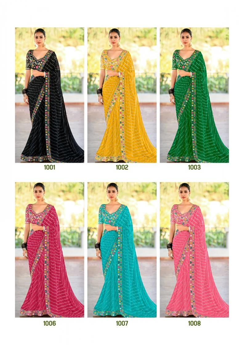 LISHA BY STAVAN GEORGETTE COLOUR ADDITION SAREE ONLINE