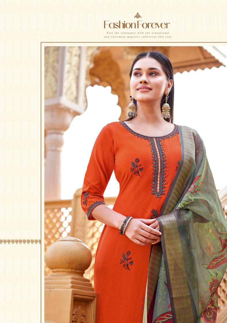 MITTOO AAYUSHI VISCOSE SILK THREAD WORK READYMADE UNIQUE SUITS