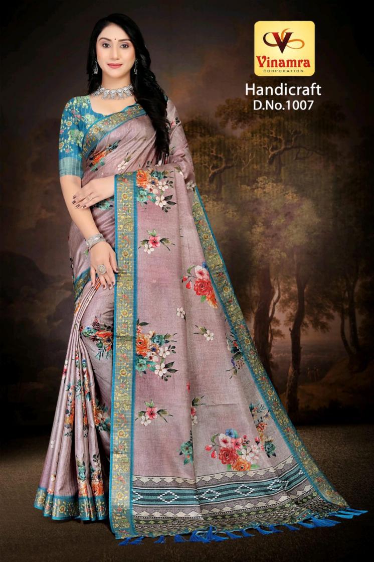 VINAMRA CORPORATION HANDICRAFT VOL 1 GOLD ZARI FASHIONABLE SAREES