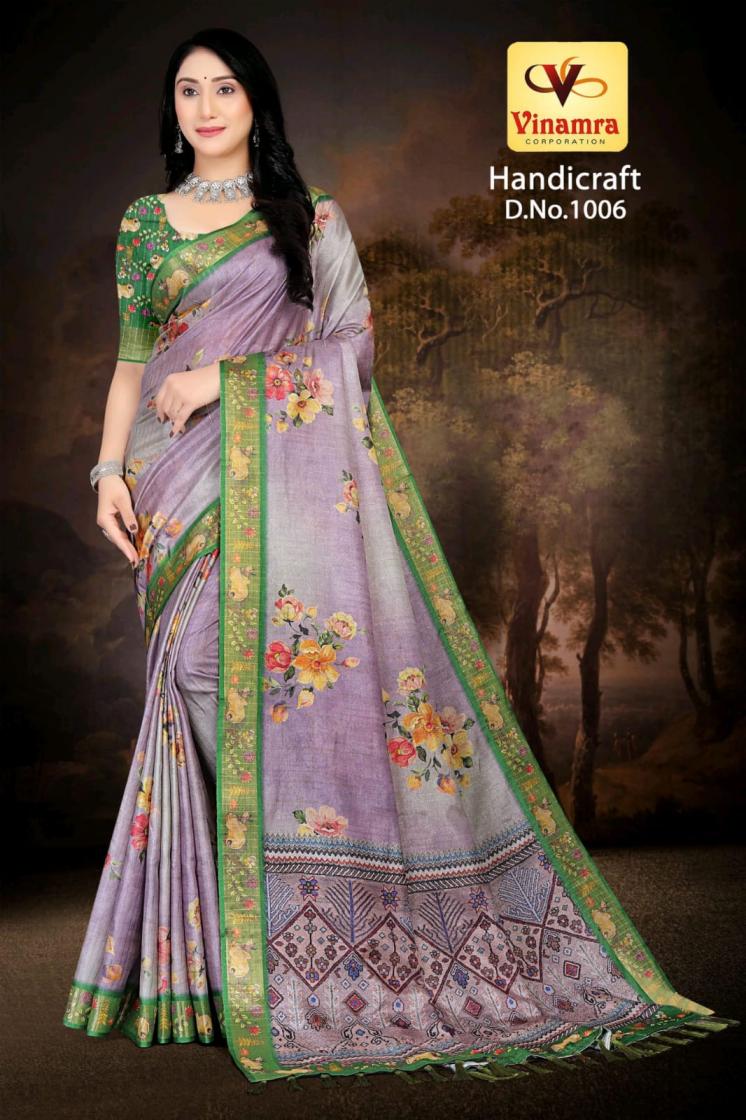 VINAMRA CORPORATION HANDICRAFT VOL 1 GOLD ZARI FASHIONABLE SAREES