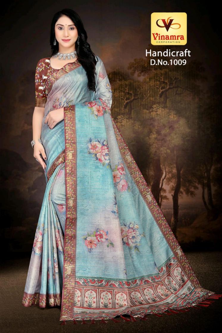 VINAMRA CORPORATION HANDICRAFT VOL 1 GOLD ZARI FASHIONABLE SAREES