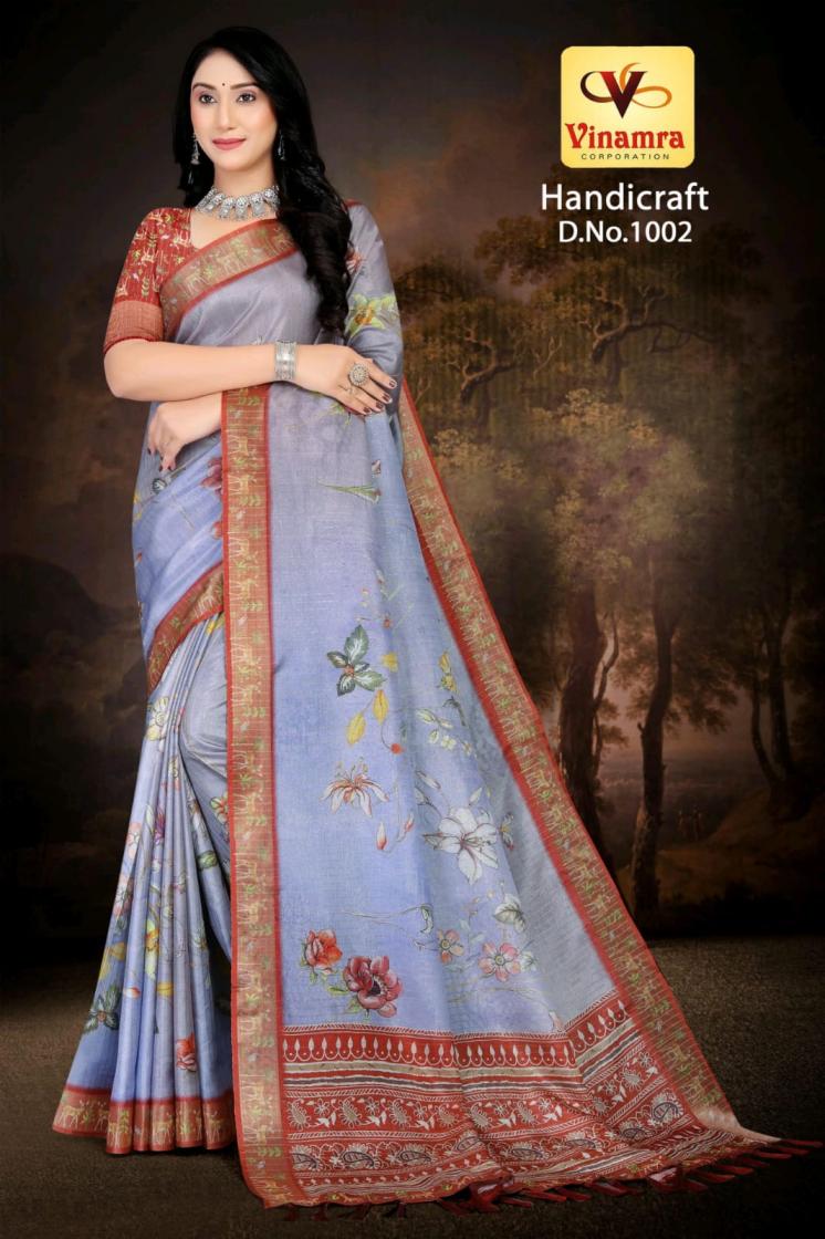 VINAMRA CORPORATION HANDICRAFT VOL 1 GOLD ZARI FASHIONABLE SAREES