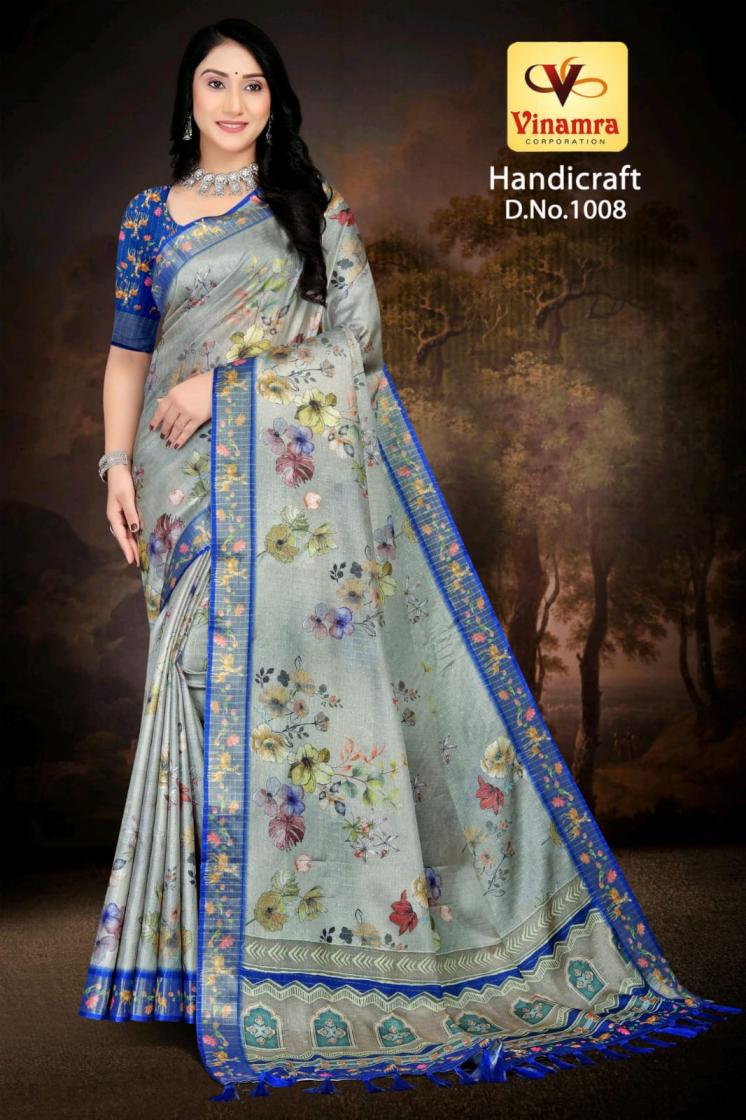 VINAMRA CORPORATION HANDICRAFT VOL 1 GOLD ZARI FASHIONABLE SAREES