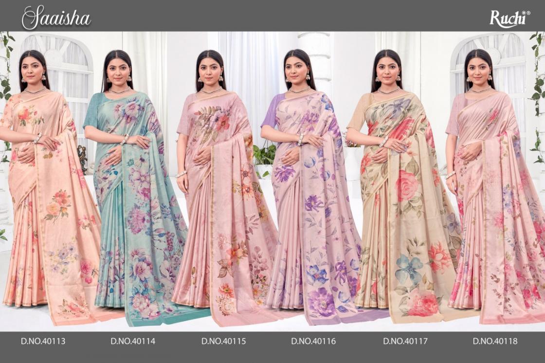 SAISHA VOL 2 BY RUCHI REGULAR WEAR TUSSAR SILK SAREES
