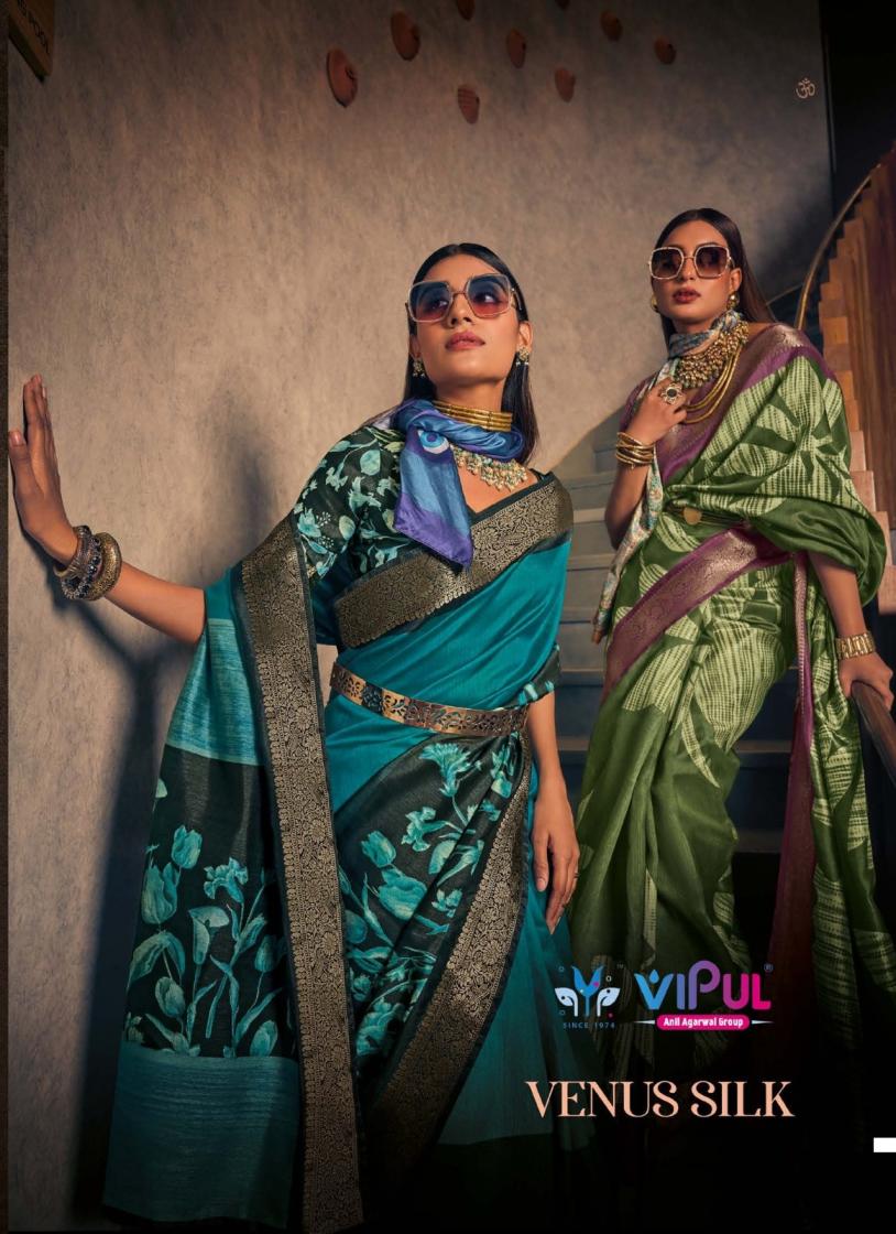 VIPUL VENUS SILK TWO TONE SILK FANCY BEST SAREE ONLINE