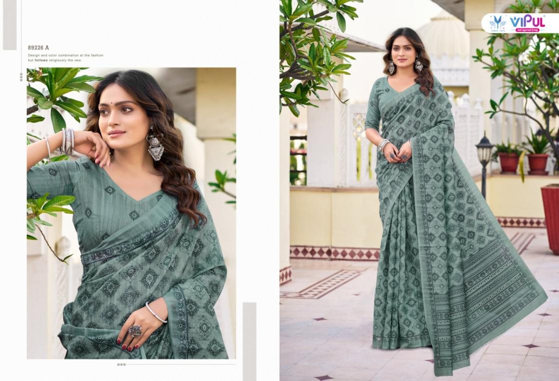 VIPUL FASHION PRATIKSHA COTTON COMFORTABLE SAREE WHOLESALER
