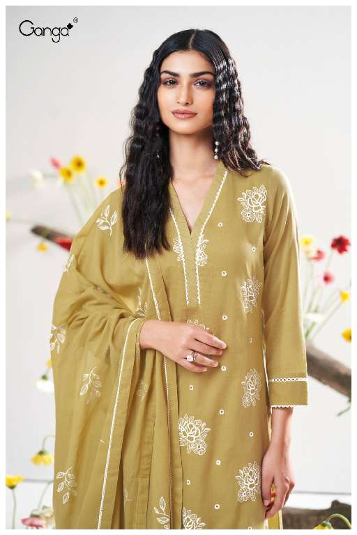 GANGA ADELA S3413 WHOLESALE PREMIUM MAL WITH EMBROIDERY WORK DESIGNER SUITS ONLINE
