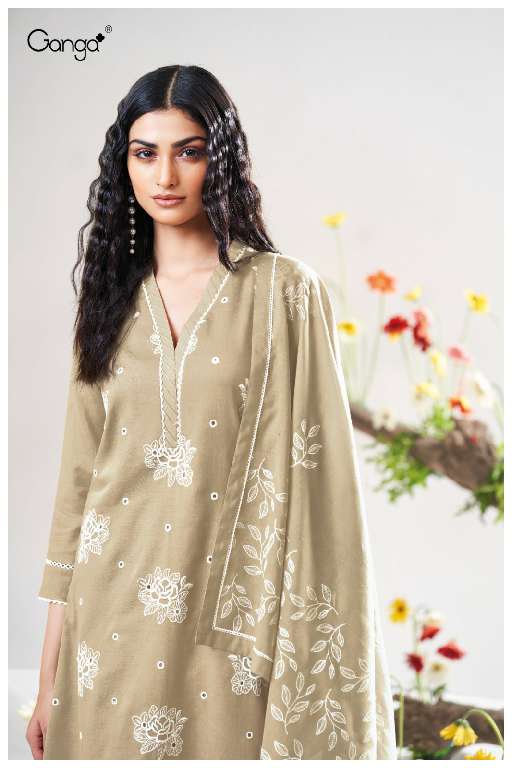GANGA ADELA S3413 WHOLESALE PREMIUM MAL WITH EMBROIDERY WORK DESIGNER SUITS ONLINE