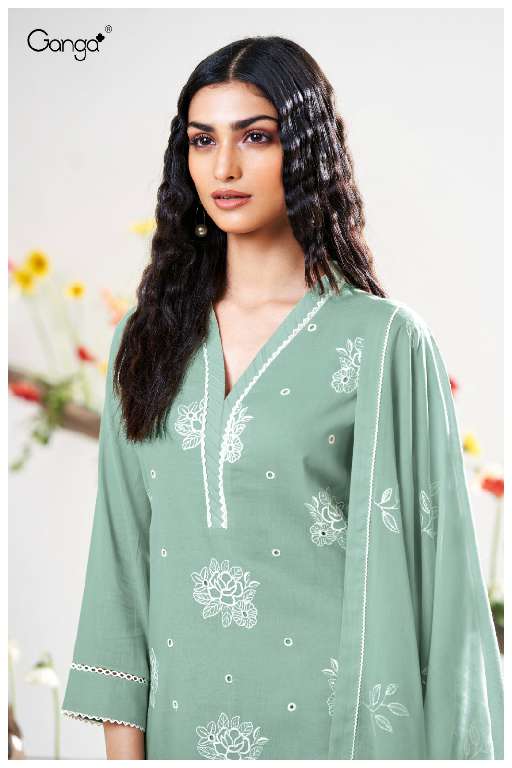 GANGA ADELA S3413 WHOLESALE PREMIUM MAL WITH EMBROIDERY WORK DESIGNER SUITS ONLINE