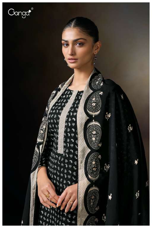 GANGA NATYAH S3463 WHOLESALE PREMIUM COTTON WITH KHADI PRINT DRESS