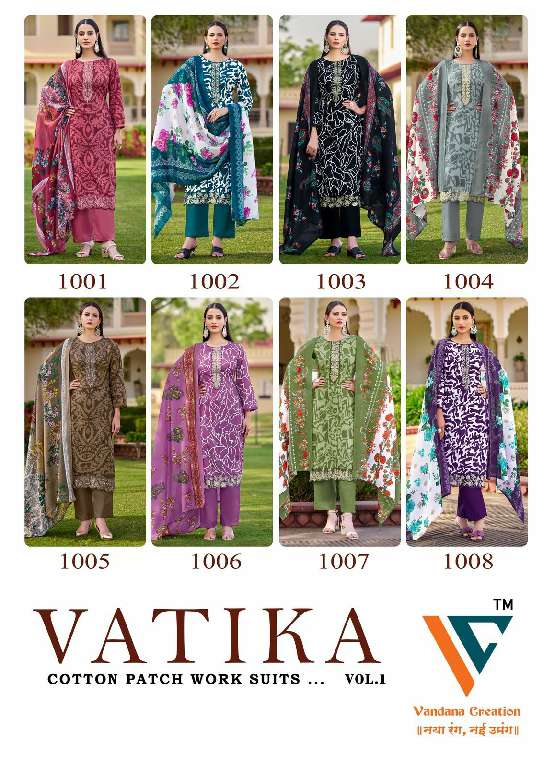 VANDANA VATIKA VOL-1 WHOLESALE COTTON PRINTED DRESS MATERIAL ONLINE
