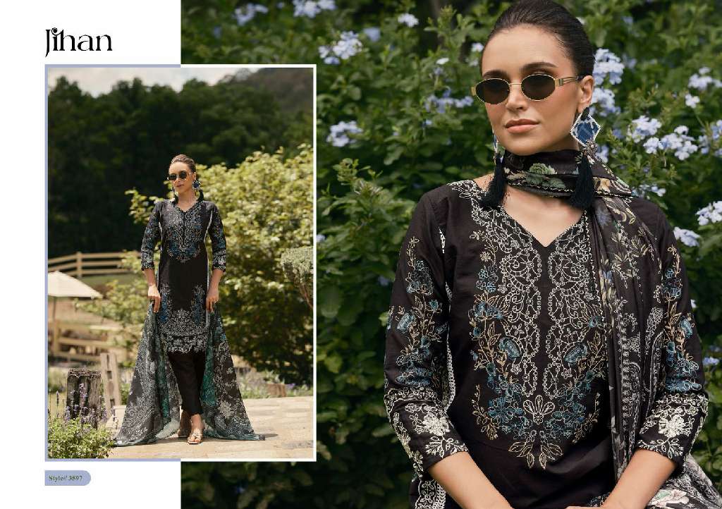 Jihan Taskeen Vol-2 Wholesale Cotton With Self Embroidery Pakistani Style Suits