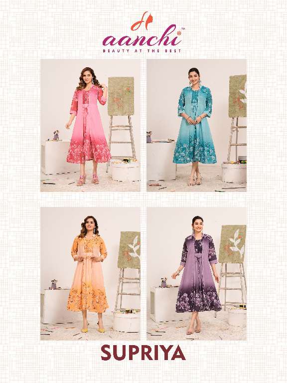 AANCHI SUPRIYA WHOLESALE ANARKALI STYLE KURTIS
