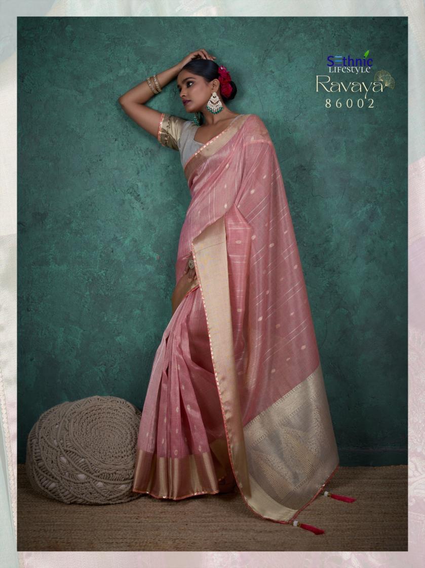 sethnic lifestyle present ravaya party wear linen blend woven sareesethnic lifestyle present ravaya party wear linen blend woven saree