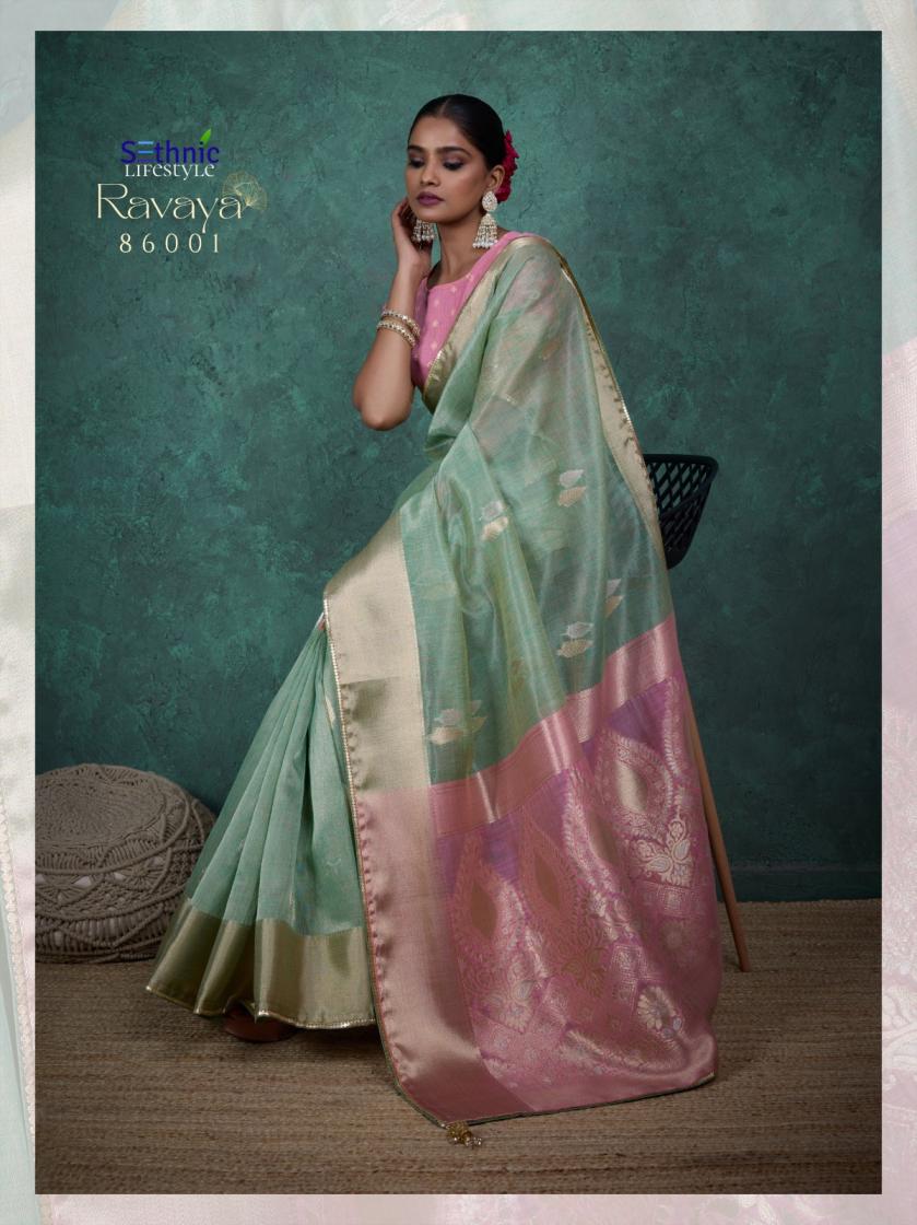 sethnic lifestyle present ravaya party wear linen blend woven sareesethnic lifestyle present ravaya party wear linen blend woven saree