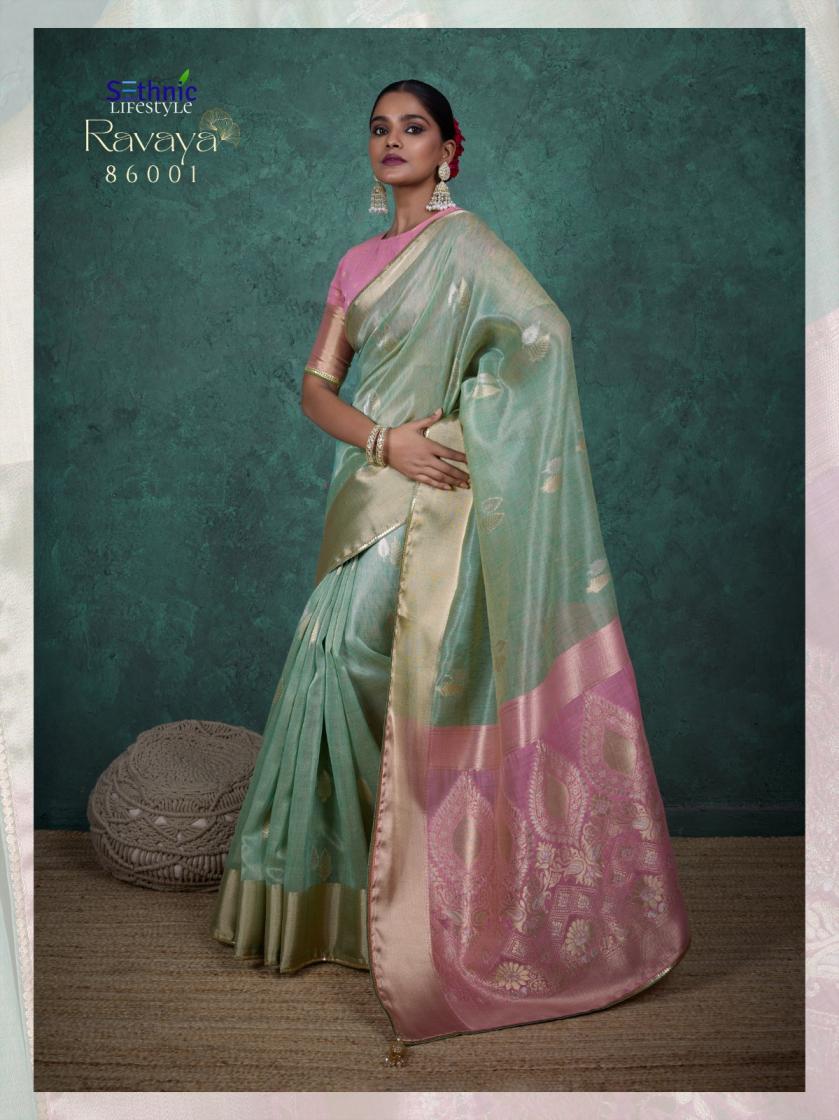 sethnic lifestyle present ravaya party wear linen blend woven sareesethnic lifestyle present ravaya party wear linen blend woven saree