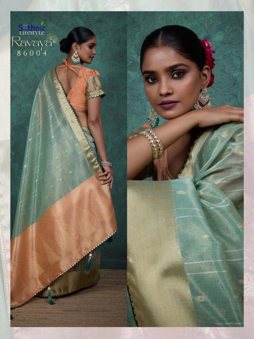 sethnic lifestyle present ravaya party wear linen blend woven sareesethnic lifestyle present ravaya party wear linen blend woven saree