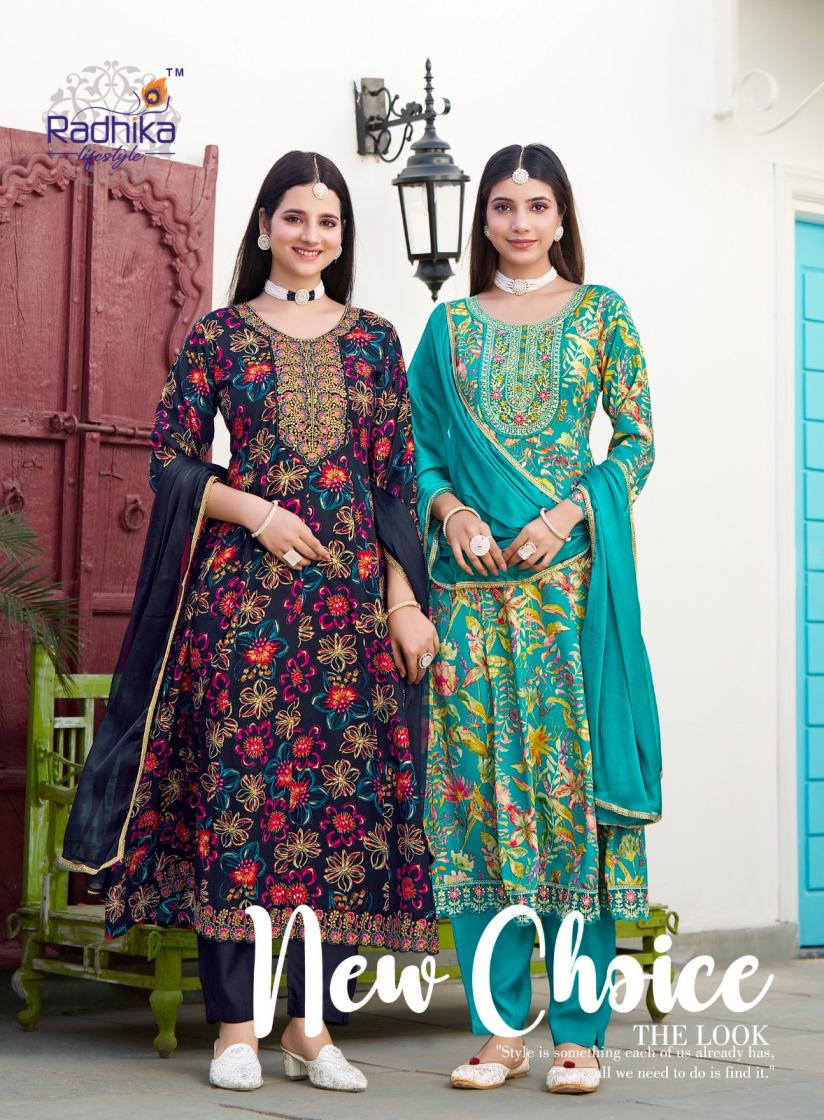 radhika lifestyle launch anarkali vol 6 rayon printed anarkali suit big size available
