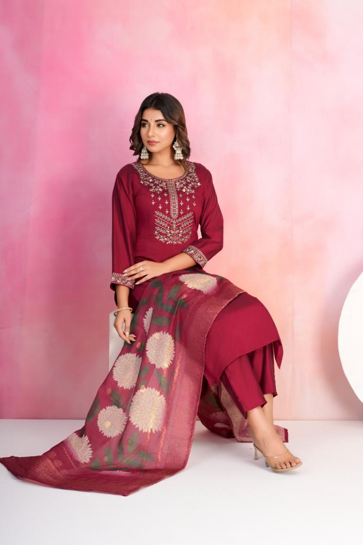 tanisha vol 22 viscose chanderi readymade gorgeous look suit online