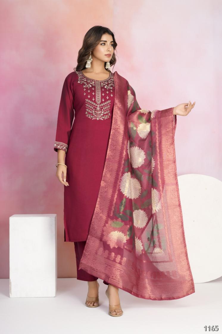 tanisha vol 22 viscose chanderi readymade gorgeous look suit online