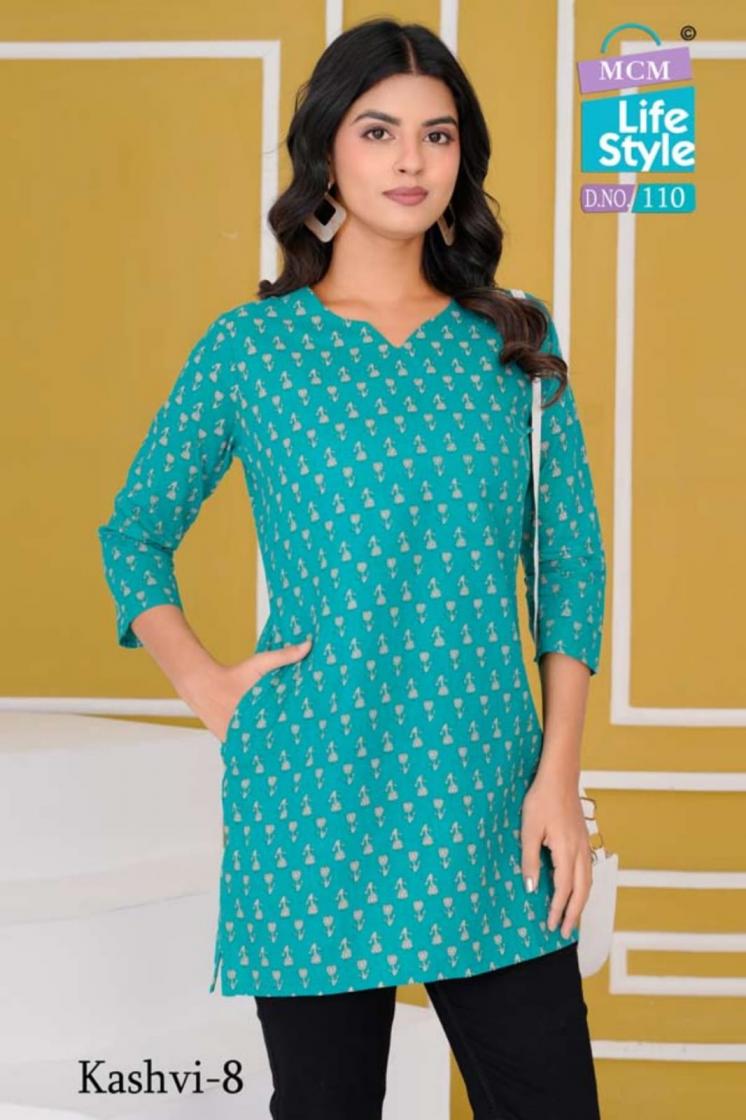 mcm lifestyle launching kashvi vol 8 office wear cotton short top