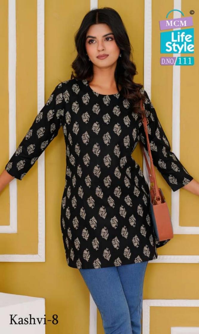mcm lifestyle launching kashvi vol 8 office wear cotton short top