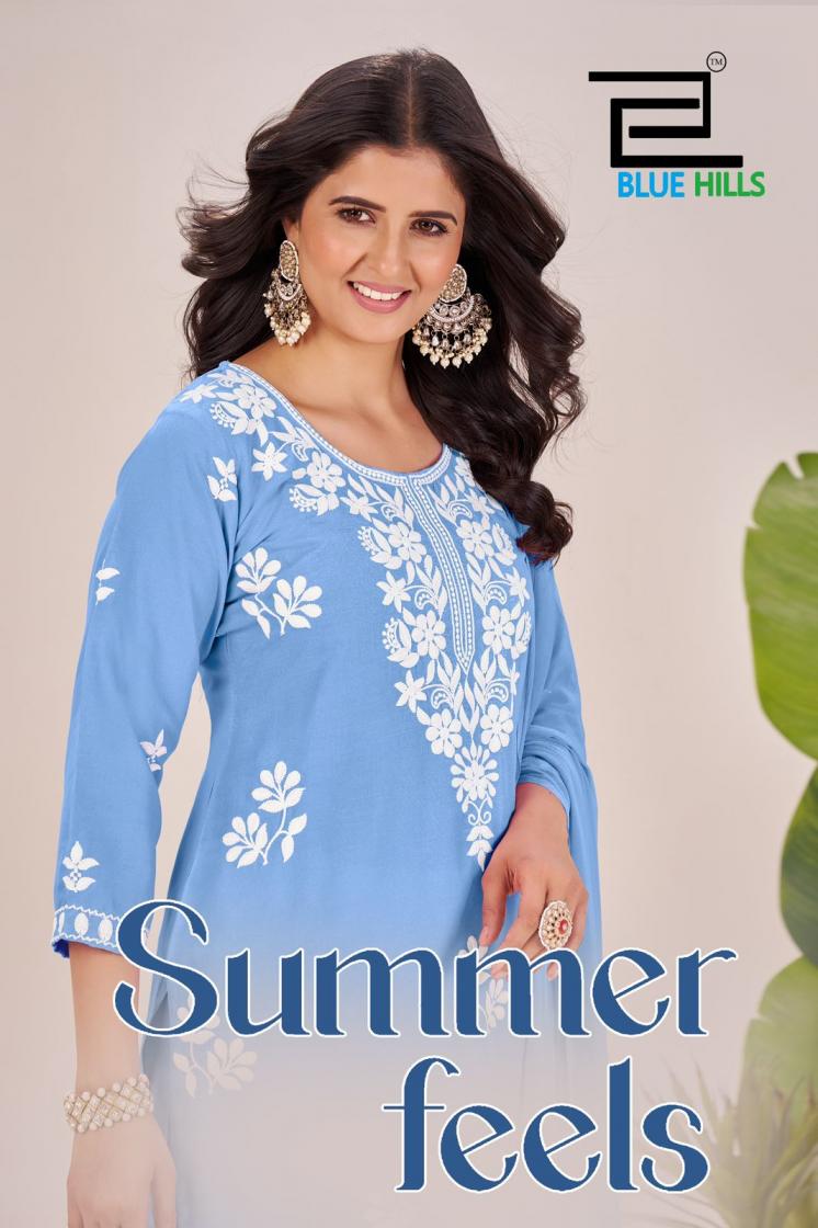 blue hills presents summer feels rayon embroidered kurta set with big size available