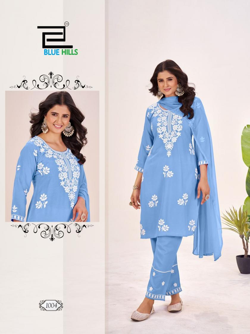 blue hills presents summer feels rayon embroidered kurta set with big size available