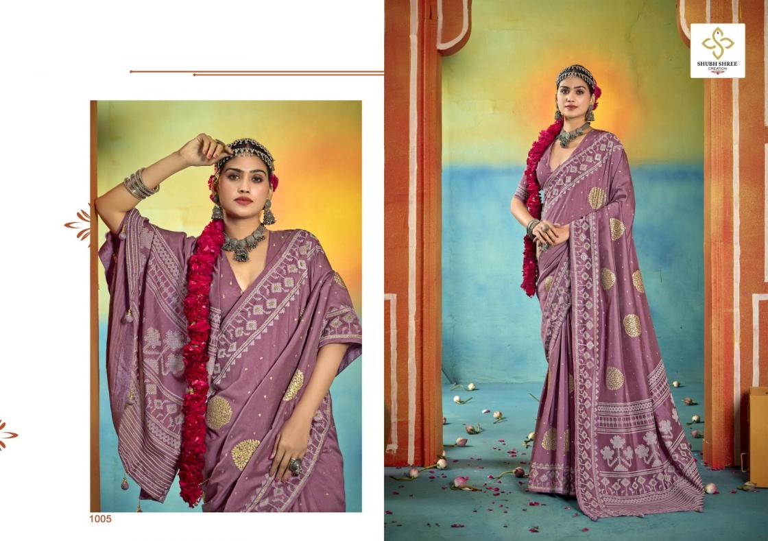sarangi by shubh shree creation wealvet tusser silk fashionable sarees