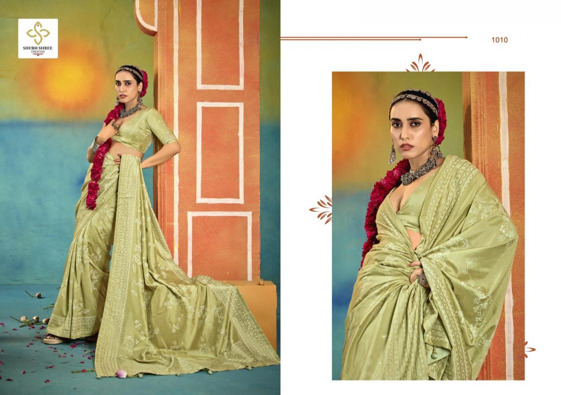 sarangi by shubh shree creation wealvet tusser silk fashionable sarees
