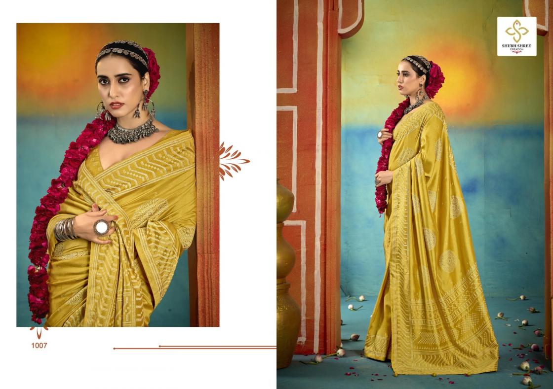 sarangi by shubh shree creation wealvet tusser silk fashionable sarees