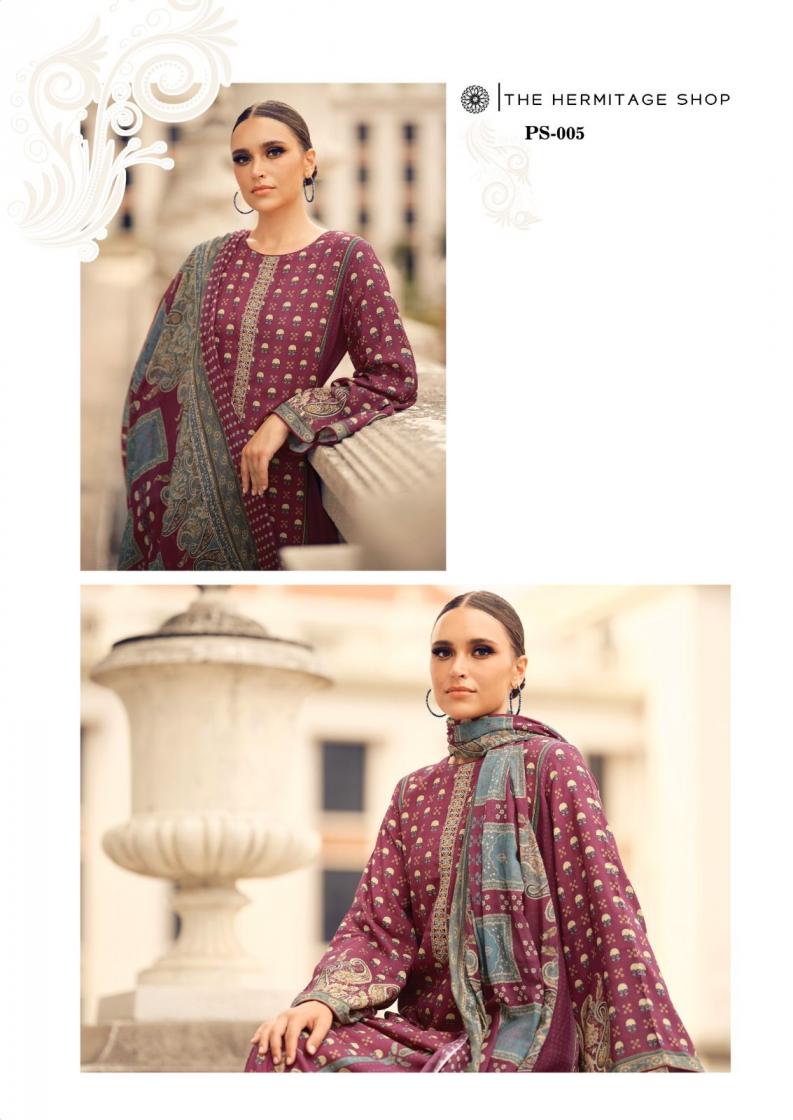 the hermitage shop present paisely Pure Viscos unstitched pakistani salwar suit
