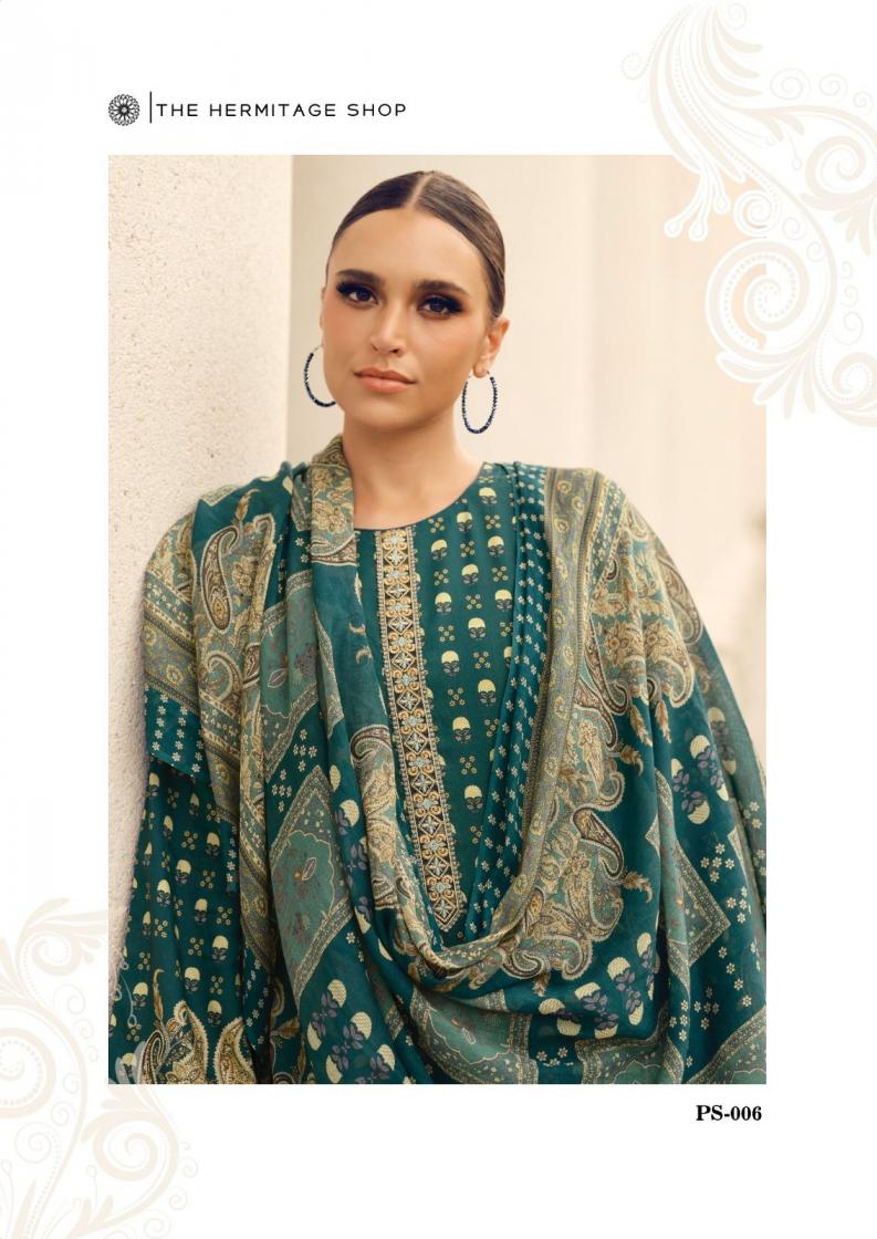 the hermitage shop present paisely Pure Viscos unstitched pakistani salwar suit