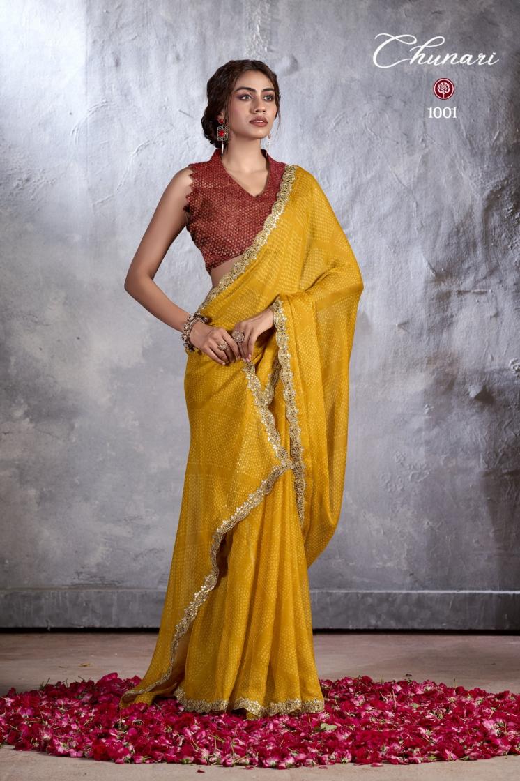 stavan by chunari all time hites chiffon stylish look saree supplier