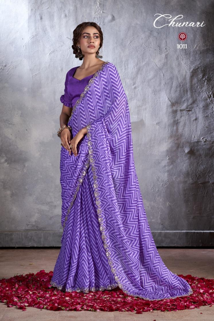 stavan by chunari all time hites chiffon stylish look saree supplier