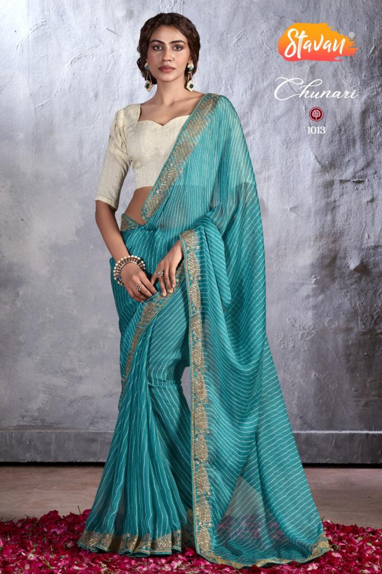 stavan by chunari all time hites chiffon stylish look saree supplier