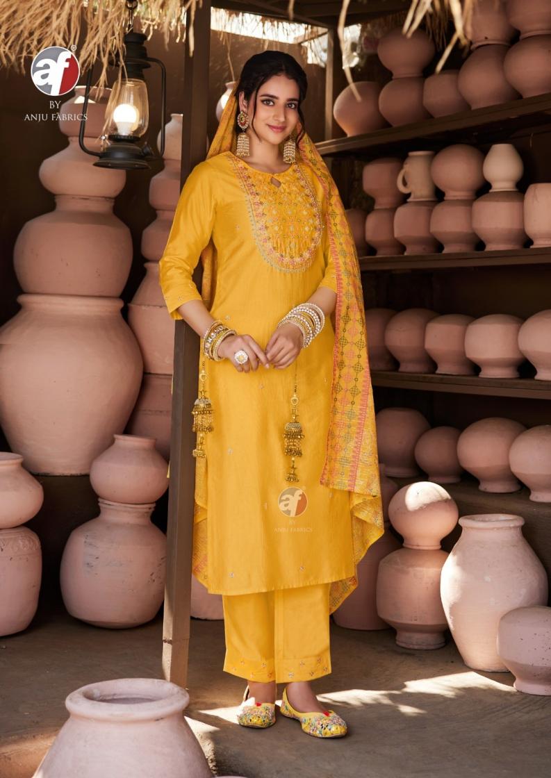 anju fab once more vol 5 viscose nylon exclusive full stitch big size 3pcs dress