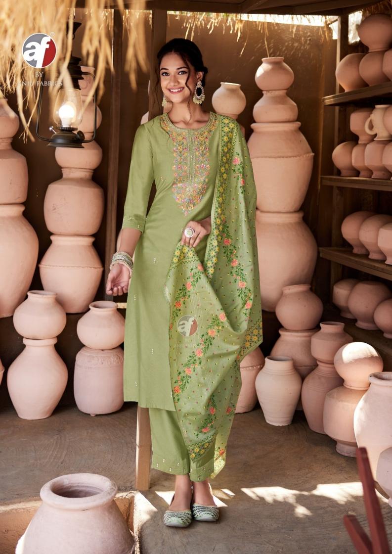 anju fab once more vol 5 viscose nylon exclusive full stitch big size 3pcs dress
