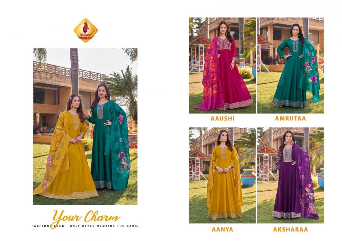 shruti ghunghat vol 3 viscose vichitra silk traditional readymade kurti with dupatta