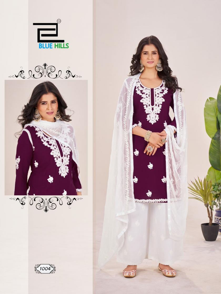 HEER BY BLUE HILLS RAYON READYMADE FASHIONABLE DESIGN PLUS SIZE 3PCS DRESS