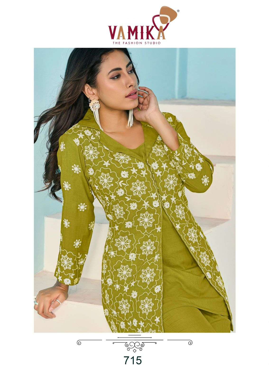 VAMIKA VEERA VOL 3 RAYON READYMADE DESIGNER CO-ORD SETS