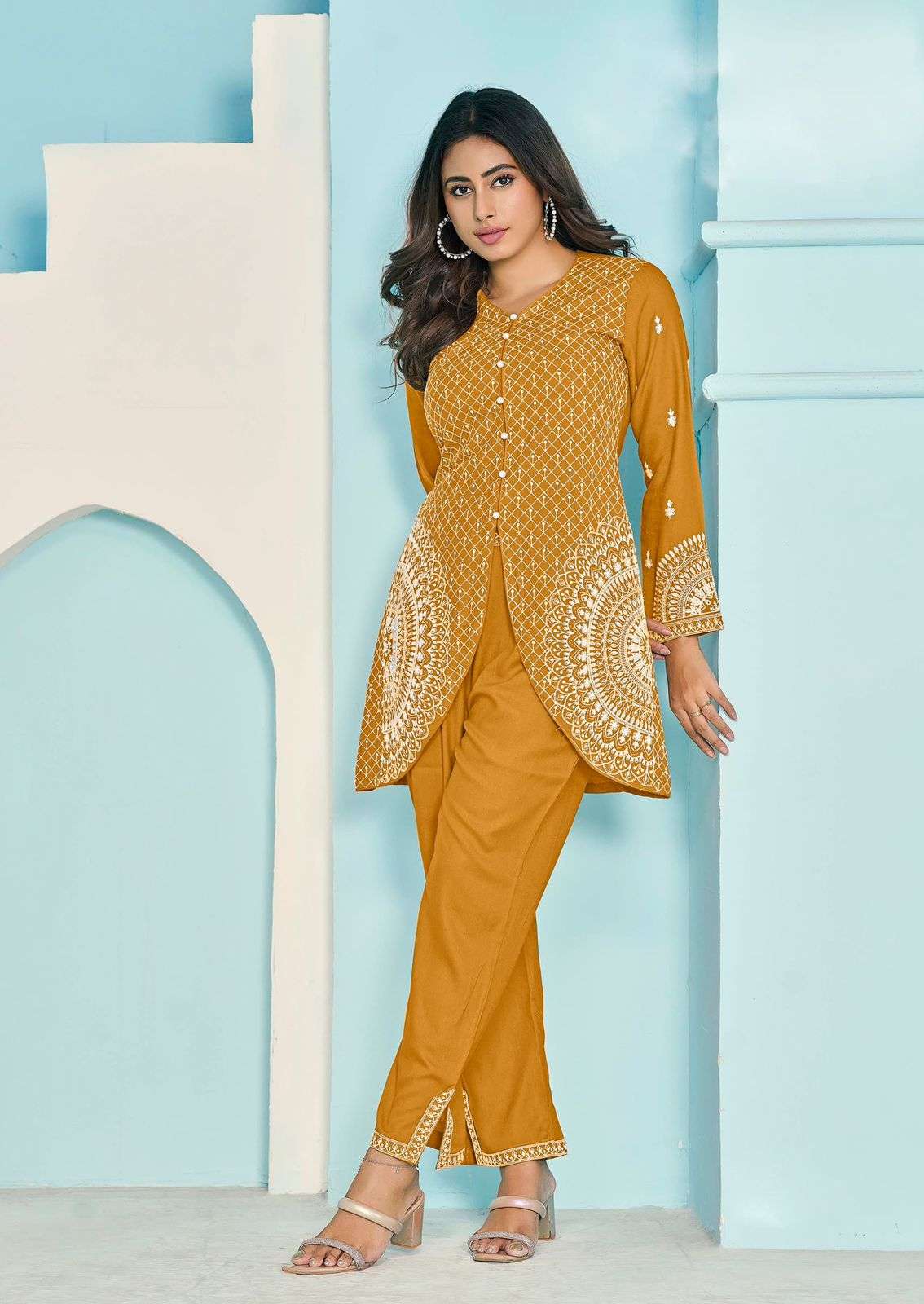 VAMIKA VEERA VOL 3 RAYON READYMADE DESIGNER CO-ORD SETS