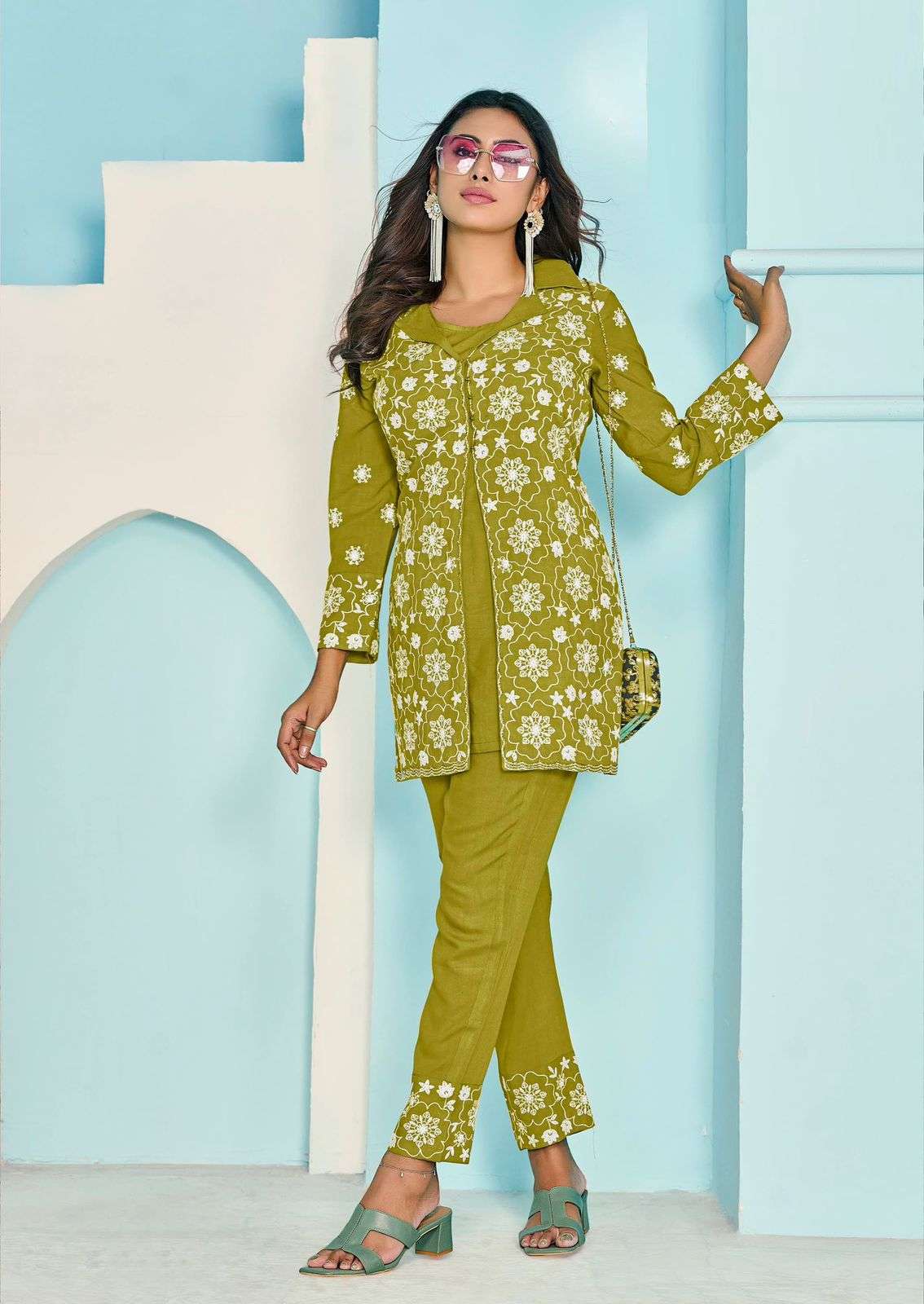 VAMIKA VEERA VOL 3 RAYON READYMADE DESIGNER CO-ORD SETS