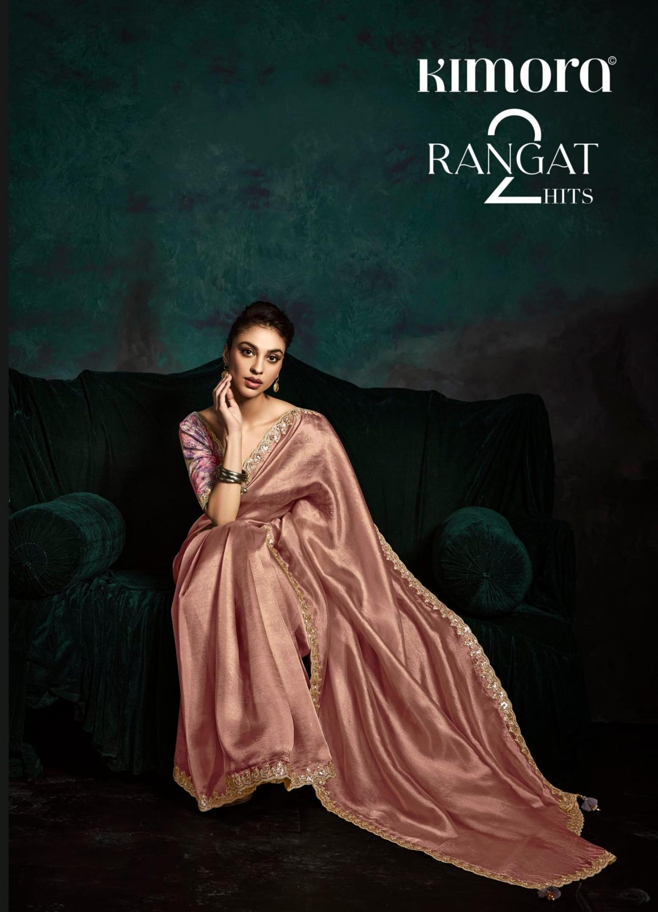RANGAT S-2171 COLOURS BY KIMORA BEAUTIFIED PARTY WEAR SAREE WHOLESALER