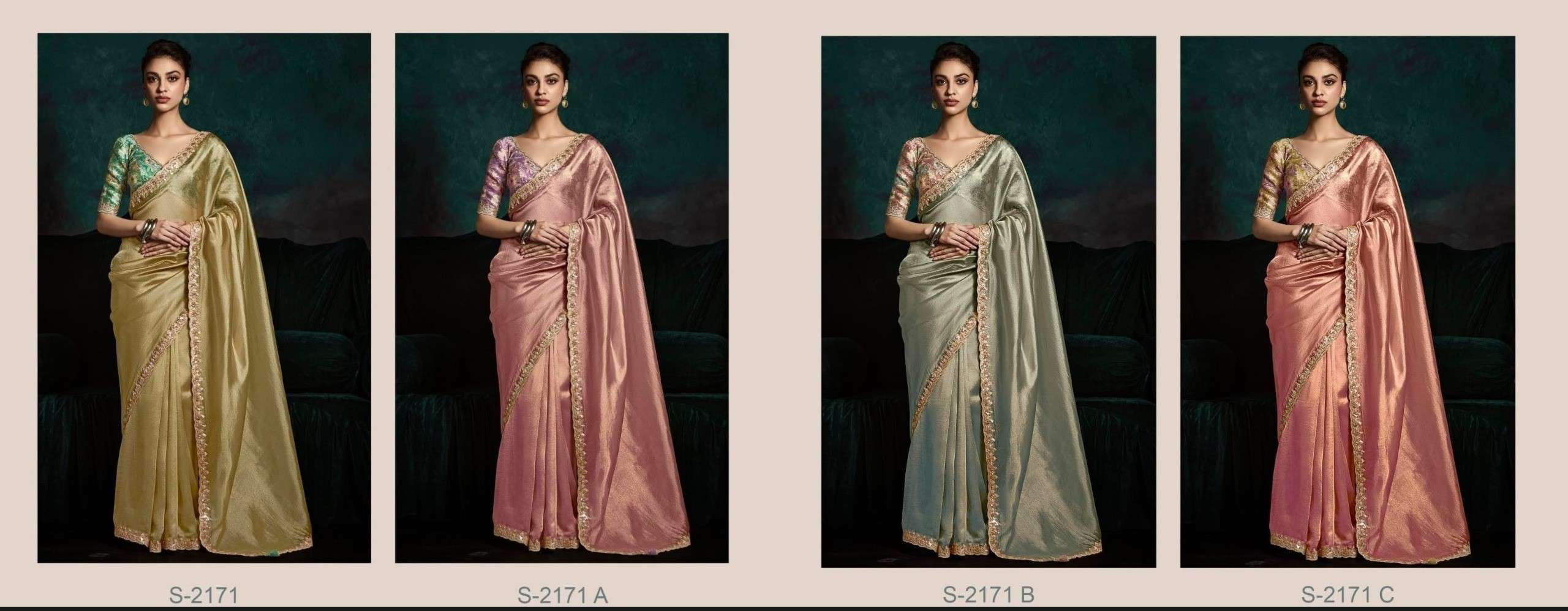 RANGAT S-2171 COLOURS BY KIMORA BEAUTIFIED PARTY WEAR SAREE WHOLESALER